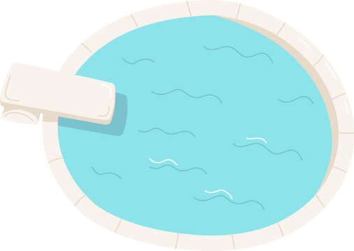 Pool With Diving Board Cartoon
