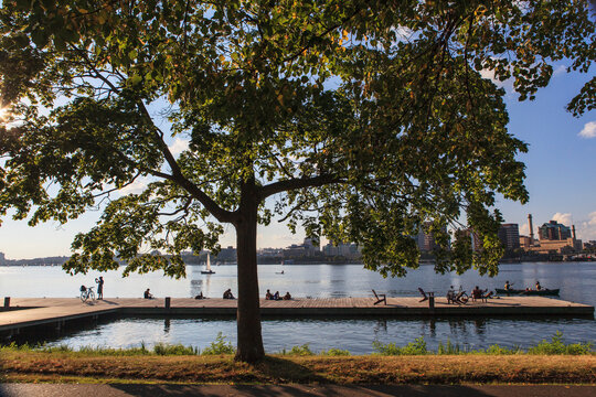 Charles River public dock on Esplanade