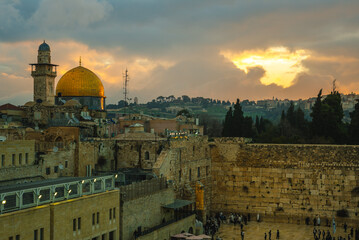 Fototapeta premium The Western Wall and Dome of the Rock, Jerusalem, Israel