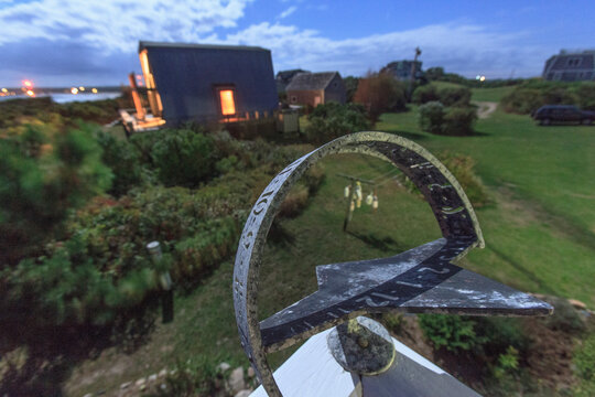 Sundial at midnight vacation home