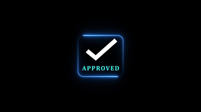 Business professional approving digital document checkmark interface, online workflow verification, success approval process for corporate task management and compliance system.4k motion graphics