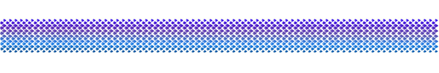 Blue and purple gradient snake skin scales seamless border pattern. Fish scale geometric seamless ribbon texture background. Mermaid scale pattern vector for digital art, textile, graphic design frame © Wulandari