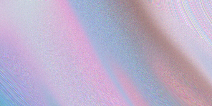 Holographic pearlescent background with soft pastel colors and grainy pixel noise texture for dreamy iridescent aesthetic art.