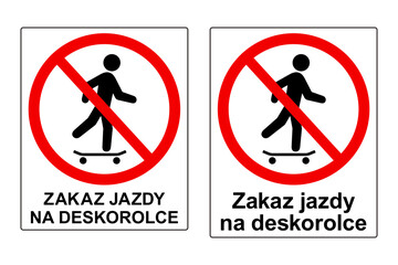 zakaz jazdy na deskorolce © robert6666