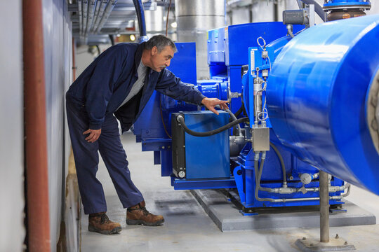 Engineer working on sensors