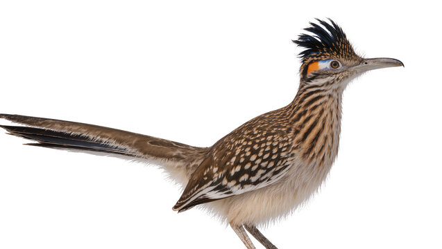 Roadrunner bird with crested head and long tail