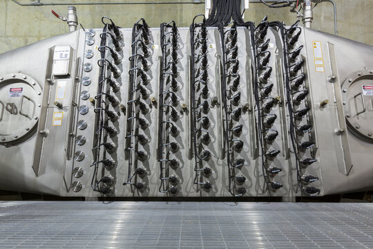 Water treatment plant ultraviolet ionization treatment room