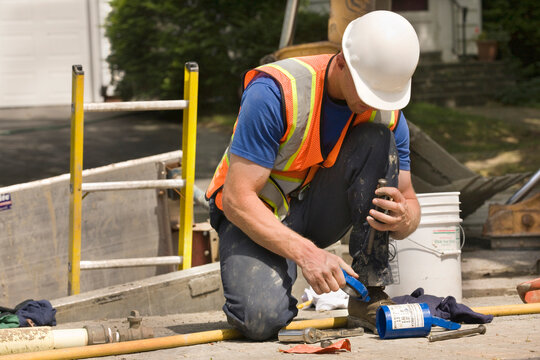 Worker on construction site