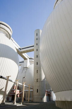 Digester tanks in a water treatment plant