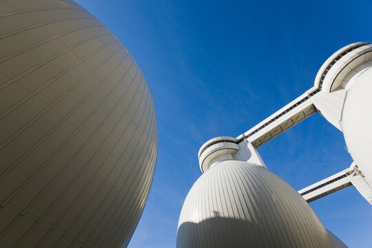 Digester tanks in a water treatment plant