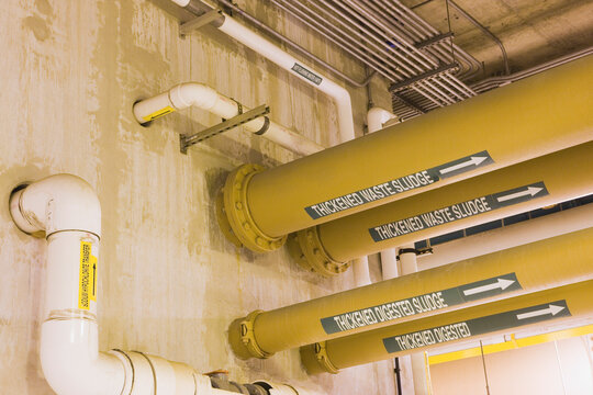 Pipeline in a water treatment plant