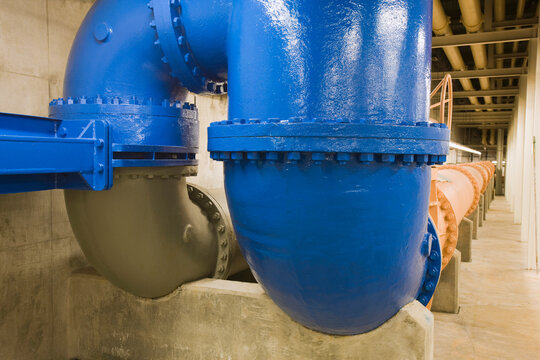 Pipeline in a water treatment plant