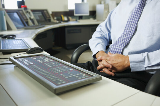 Operator sitting in a control room