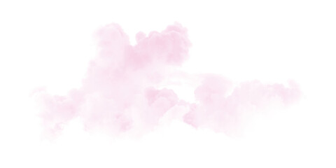 Fototapeta premium Soft Pink Watercolor Clouds on White Background