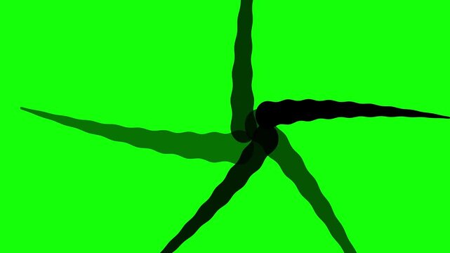 Five meteor tails are animated in Five meteor tails are animated in an abstract way with a green screen backgroundan abstract way with a green screen background