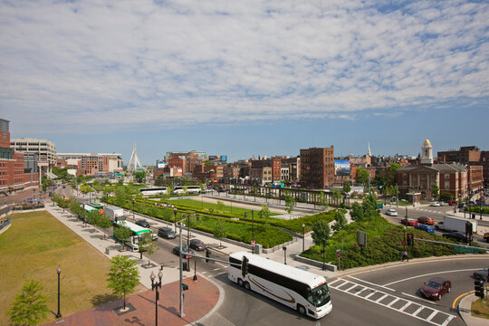 Buildings in a city, Rose Kennedy Greenway