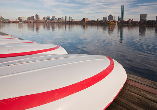 Boats at MIT Boathouse, Charles River