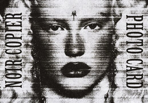Noir Printer Photo Effect &ndash; Copier for Album Cover & Social Media (PSD)