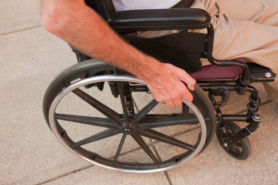 Man with a Friedreich's Ataxia sitting in a wheelchair