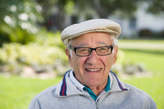 Portrait of a senior man smiling