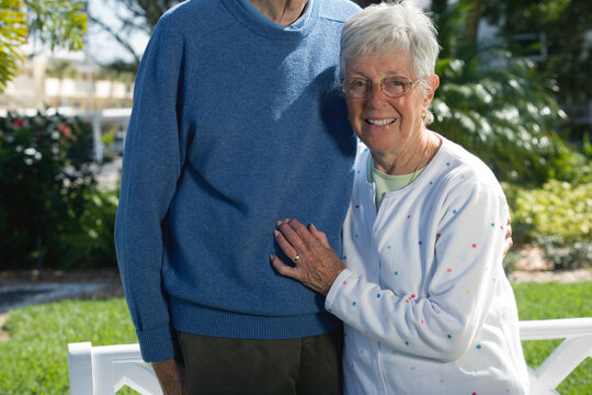 View of a senior couple