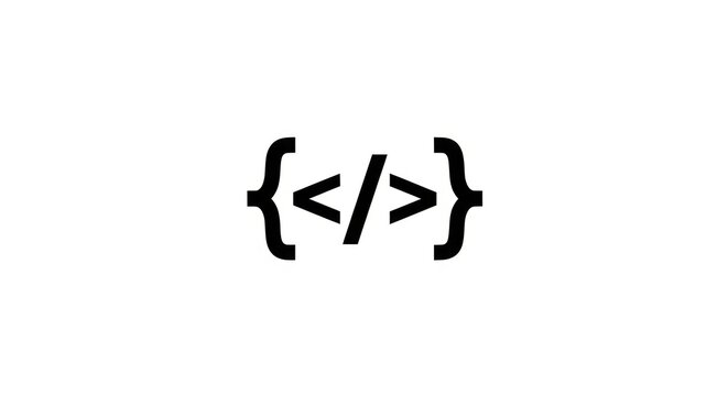 Code Bracket Programming Symbol Icon.