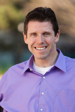 Portrait of a smiling man with spinal cord injury