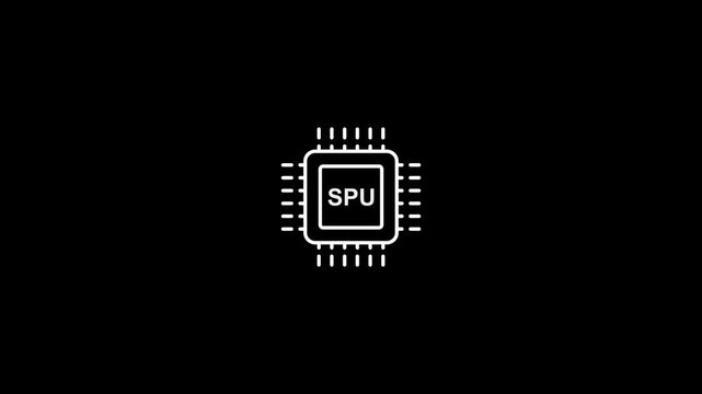 Tech Secure Processing Unit S P U Chip Digital Core Technology Concept for A I Cybersecurity Data Encryption and Advanced Computing Systems