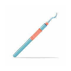 Fototapeta premium Flat design illustration of a dental scaler tool