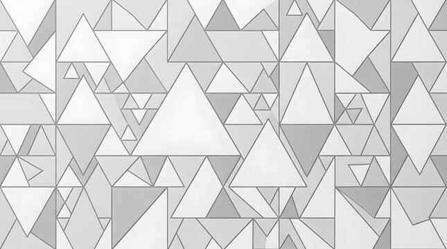 Minimalist geometric background with overlapping triangles in shades of grey