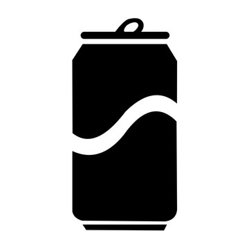 drink can black solid beverage illustration