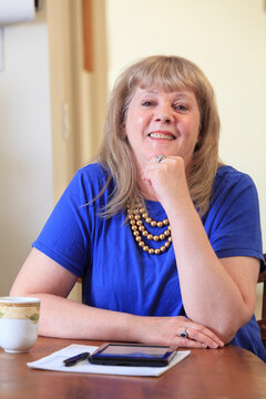 Woman with Bipolar disorder working from home and relaxing