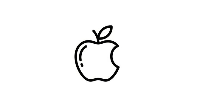 Apple logo symbol technology icon.