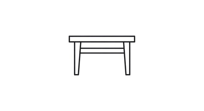Simple wooden table icon design.