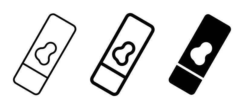 Microscope Slides Icons, Laboratory Glassware, Scientific Research Symbols