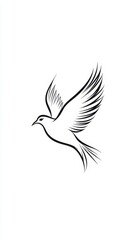 Fototapeta premium Elegant bird design for body art detailed bird illustration suitable for skin art