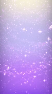 キラキラの粒子が上昇する紫色の背景ループ動画 （縦型9:16） / Rising Purple Sparkling Particle Loop Background Animation