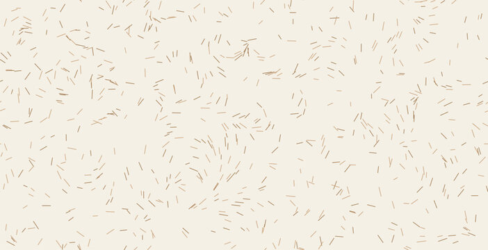 Numerous short brown lines scattered on a light beige abstract background.
