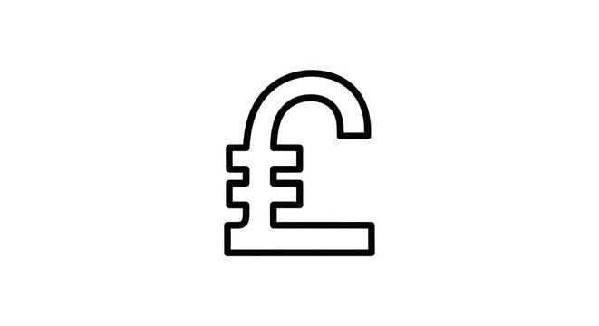 British Pound Currency Symbol Icon.