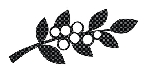 Minimalist black berry branch vector, simple botanical illustration, elegant foliage design element, organic nature graphic for branding and decor © Nasira's studio