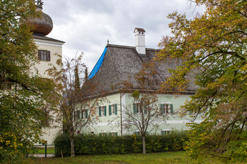 Fototapeta premium Old house in Toscana Park in Gmunden, Austria