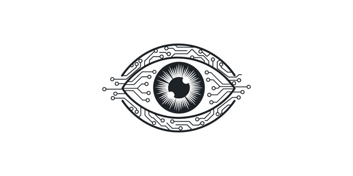 Digital Eye with Circuit Board Elements