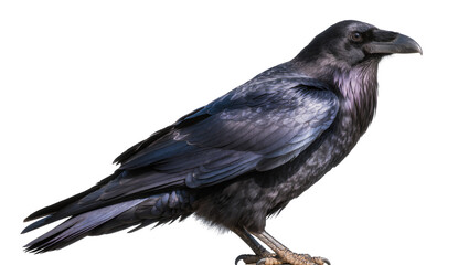Obraz premium Black raven bird with dark iridescent feathers