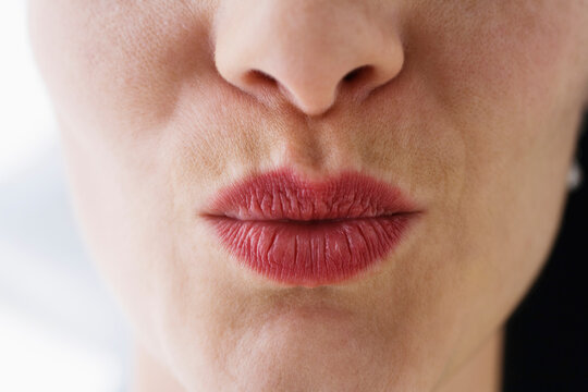 Woman pouting