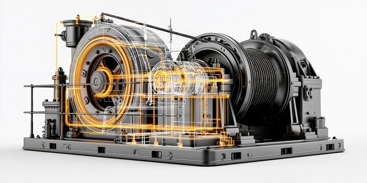 Industrial Gear Assembly: Detailed View of Motor Components