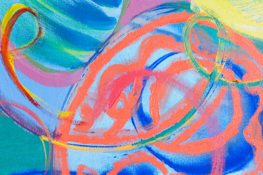 Close-up of an abstract pattern on a multi-colored background