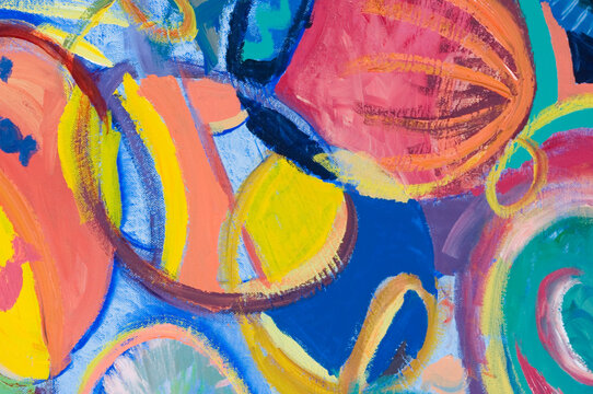 Close-up of an abstract pattern on a multi-colored background