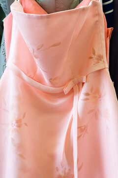 View of a pink Prom dress