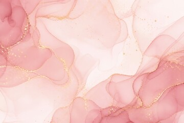 Obraz premium Beautiful abstract art piece featuring soft pink and gold swirling patterns.