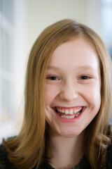 Fototapeta premium Portrait of a girl smiling